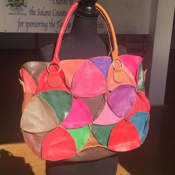 Ameri Leather Handbags - Multicolored American large leather handbag